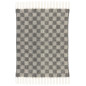Recycelte Decke mit Schachbrettmuster Isabel Ardoise 130 X 160