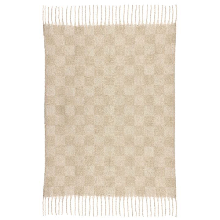 Plaid reciclado xadrez Isabel Nuage 130 X 160