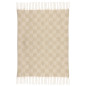 Plaid recyclé Isabel damier Nuage 130 x 160