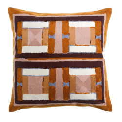 Cuscino ricamato Taho Cuivre 45 X 45