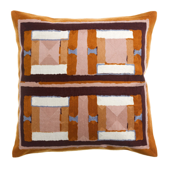 Coussin brodé Taho Cuivre 45 x 45