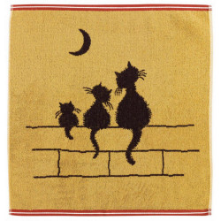 Handtuch Dubout Chats rêveurs Curry 50 X 50