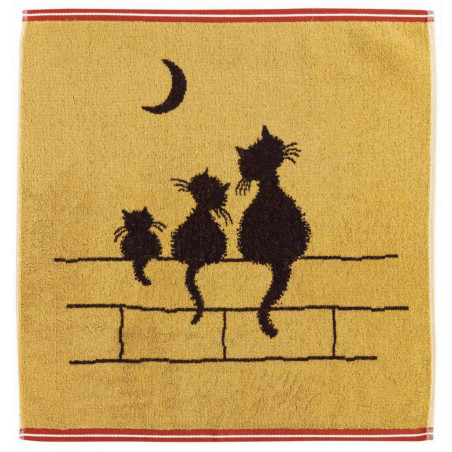 Handtuch Dubout Chats rêveurs Curry 50 X 50