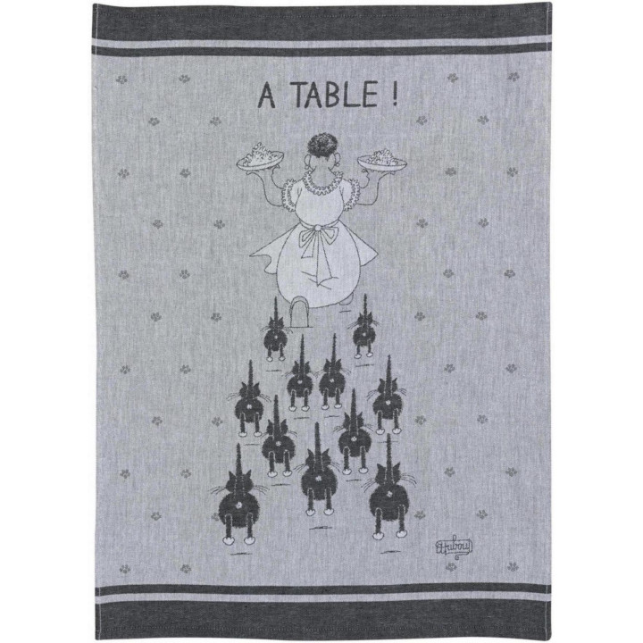 Torchon jacquard À table Ombre 50 X 70