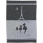 Torchon jacquard Chats Tour Eiffel Ombre 50 x 70