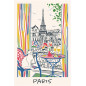 Torchon Fenêtre sur Paris Ecru 48 x 72