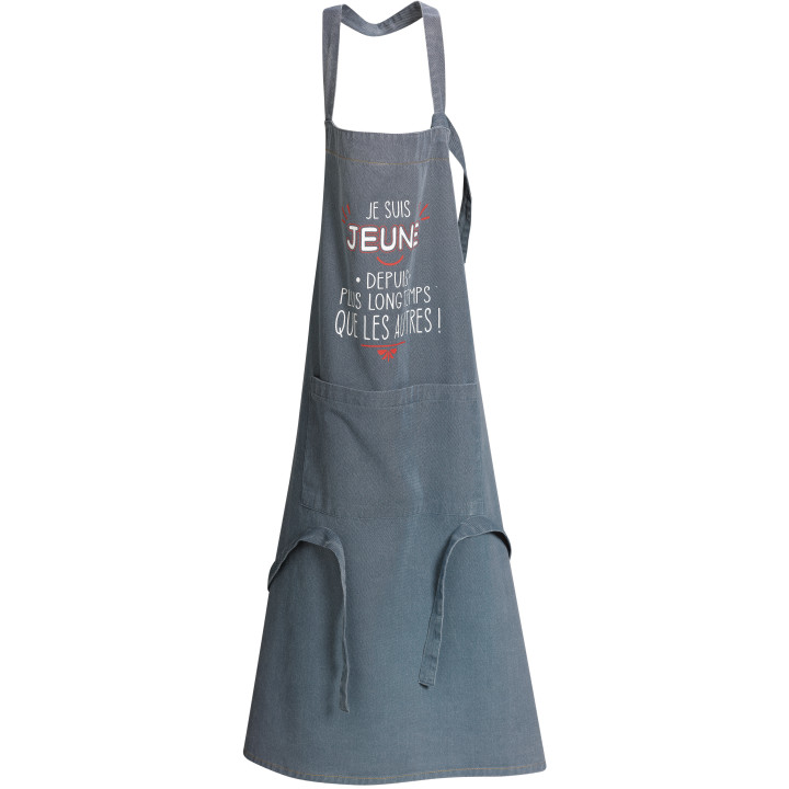 Tablier de cuisine Je suis jeune Jeans 72 x 90