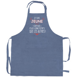 Küchenschürze Je suis jeune Jeans 72 X 90