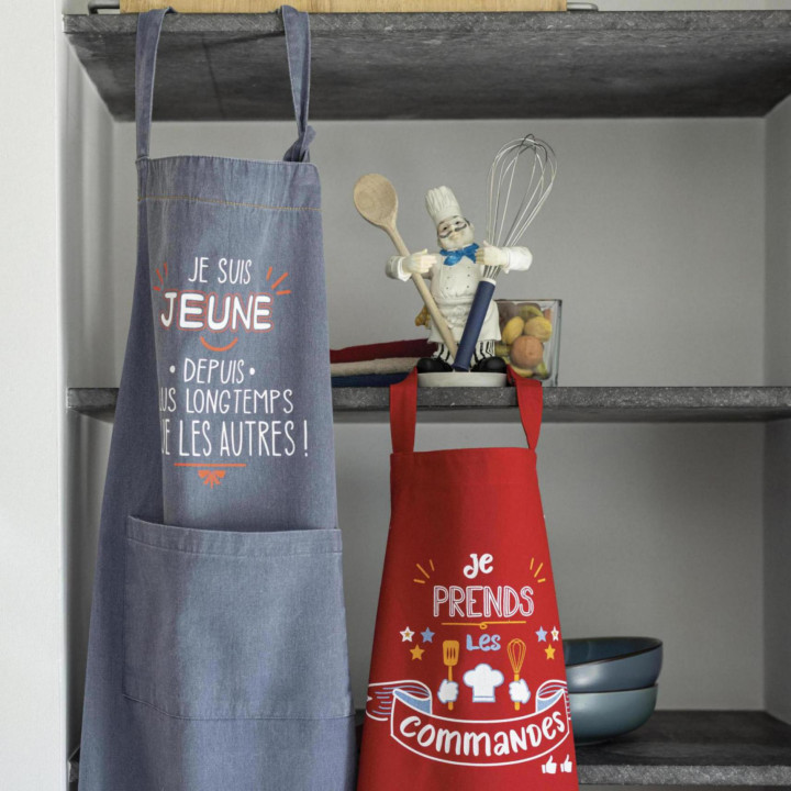 Tablier de cuisine Je suis jeune Jeans 72 x 90