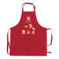 Recycelte Küchenschürze ohne Tasche Cupcake Rouge 72 X 90