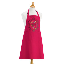 Tablier de cuisine Macarons Addict recyclé Rose 72 x 90