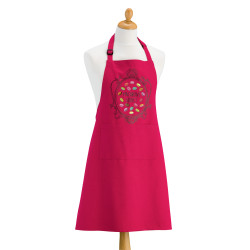 Recycelte Küchenschürze Macarons Addict Rose 72 X 90