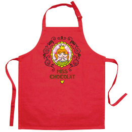 Grembiule da cucina per bambini riciclato Miss Chocolat Rouge 52 X 63