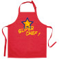 Recycelte Kinder-Küchenschürze Super Chef Rouge 52 X 63