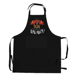 Grembiule da cucina riciclato Costume du bon vivant Noir 72 X 90