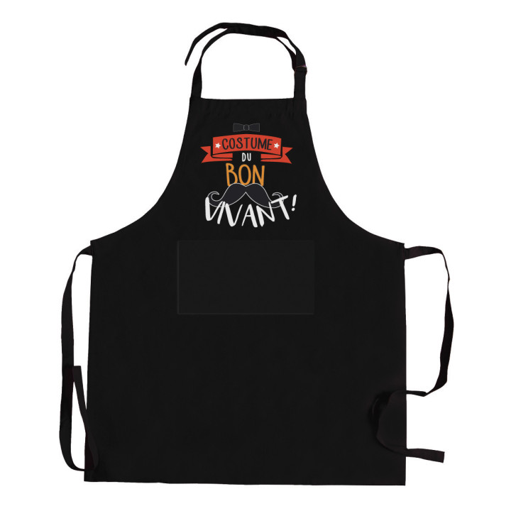 Recycelte Küchenschürze Costume du bon vivant Noir 72 X 90