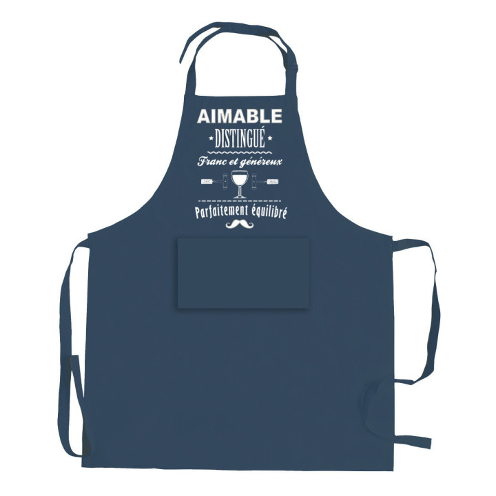 Tablier de cuisine Aimable et distingué recyclé Indigo 72 x 90