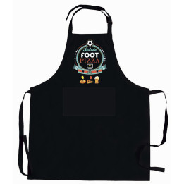 Recycelte Küchenschürze Soirée Foot Pizza Noir 72 X 90