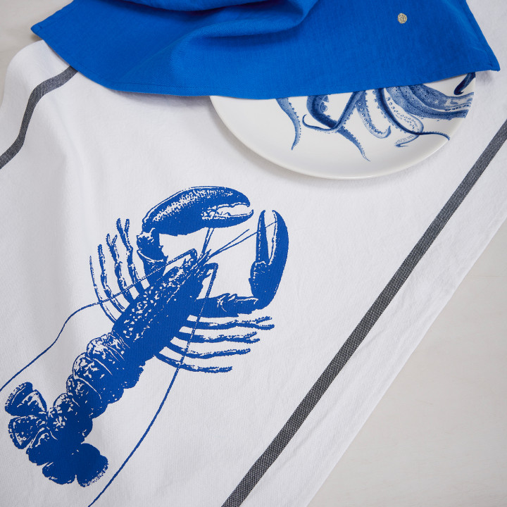 Keukendoek Homard Blanc/Bleu 50 X 70