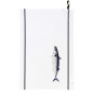 Torchon Maquereau Bright Blue Blanc 50 x 70