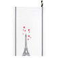 Pano de cozinha Eiffel Coeurs Blanc 50 X 70