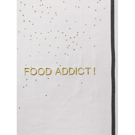 Strofinaccio da cucina Food Addict Or Blanc 50 X 70