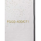 Torchon Food Addict Or Blanc 50 x 70