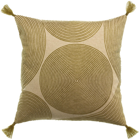 Coussin brodé Tito Naturel 45 x 45