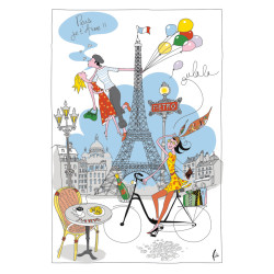 Geschirrtuch La Parisienne Blanc 72 X 48