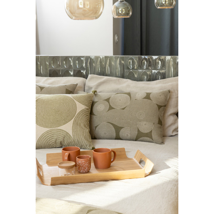 Cuscino ricamato Tito Naturel 45 X 45