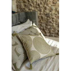 Coussin brodé Tito Naturel 45 x 45