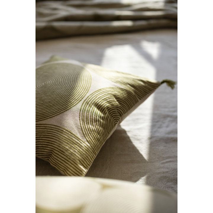 Coussin brodé Tito Naturel 45 x 45