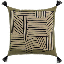 Coussin brodé Kori Cèdre 45 x 45