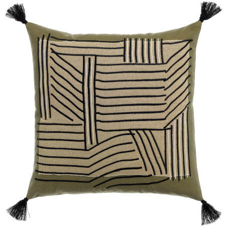 Coussin brodé Kori Cèdre 45 x 45