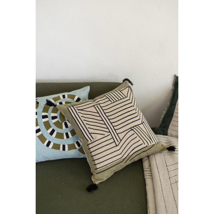 Almofada bordada Kori Cèdre 45 X 45