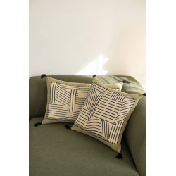 Cojín bordado Kori Cèdre 45 X 45