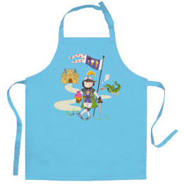 Grembiule da cucina per bambini Peps Chevalier et dragon Turquoise 52 X 63