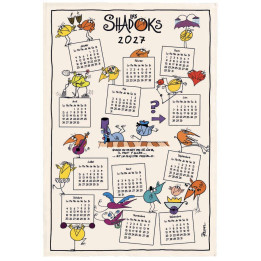 Geschirrtuch Shadoks Calendrier 2027 Écru 48 X 72