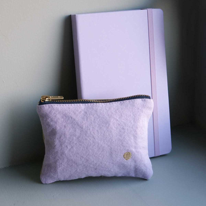 Pochette Tricolo Lilas ananas S 11 x 14 x 1