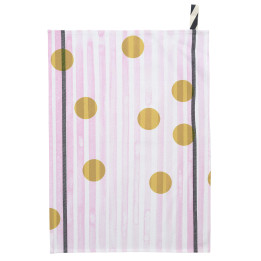 Paño de cocina a rayas Citron Jaune 50 X 70