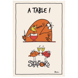 Geschirrtuch Shadoks À table Écru 48 X 72