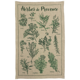 Torchon lin Les herbes Naturel 45 x 70