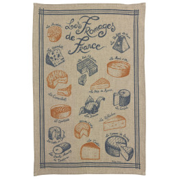 Torchon lin Les fromages Naturel 45 x 70
