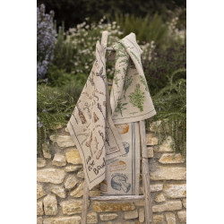 Linnen theedoek Les fromages Naturel 45 X 70