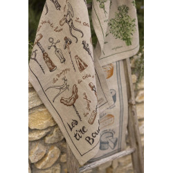 Leinen-Geschirrtuch Les fromages Naturel 45 X 70
