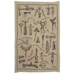 Leinen-Geschirrtuch Les sommeliers Naturel 45 X 70