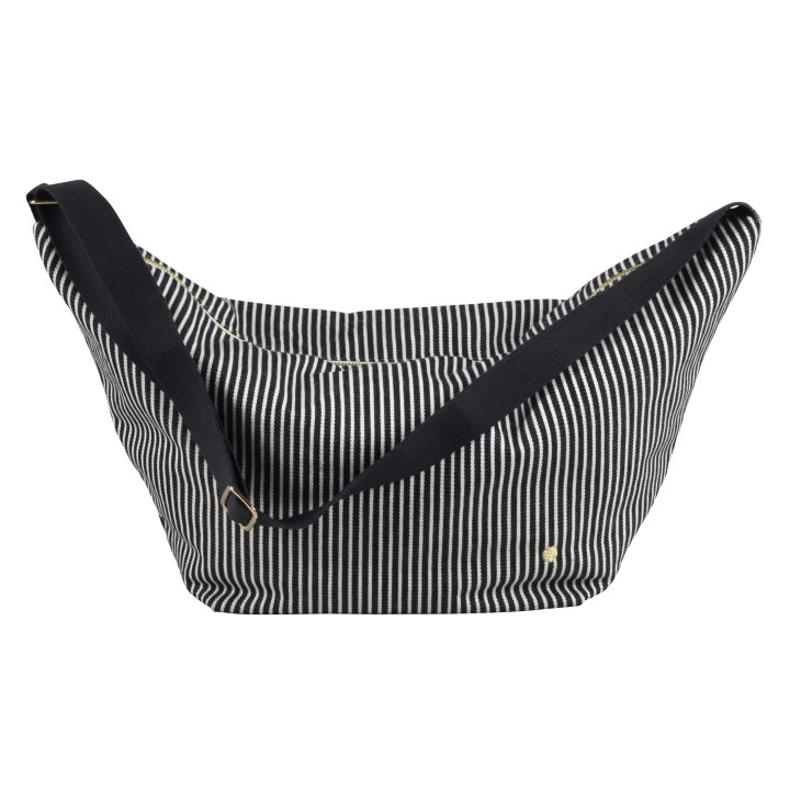 Mala meia-lua Basile Caviar 53 X 28 X 12