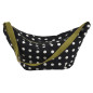 Mala meia-lua Mia Caviar 53 X 28 X 12
