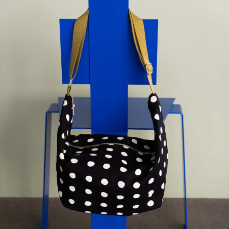 Sac demi-lune Mia Caviar 53 x 28 x 12