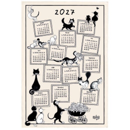 Torchon Dubout Calendrier 2027 Ecru 48 x 72
